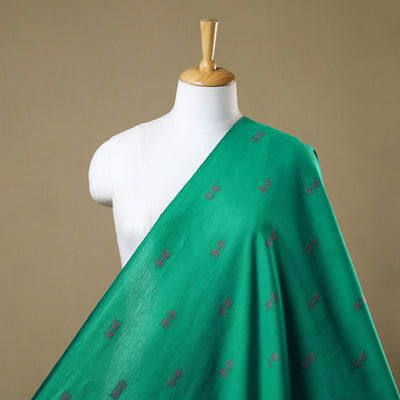 Buy Green Prewashed Cotton Jacquard Fabric Online
