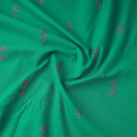 Buy Green Prewashed Cotton Jacquard Fabric Online