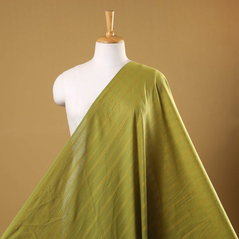 Green Prewashed Cotton Jacquard Fabric