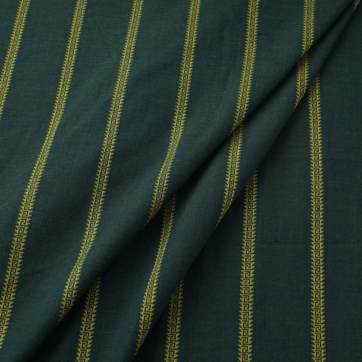 Green Prewashed Cotton Jacquard Fabric