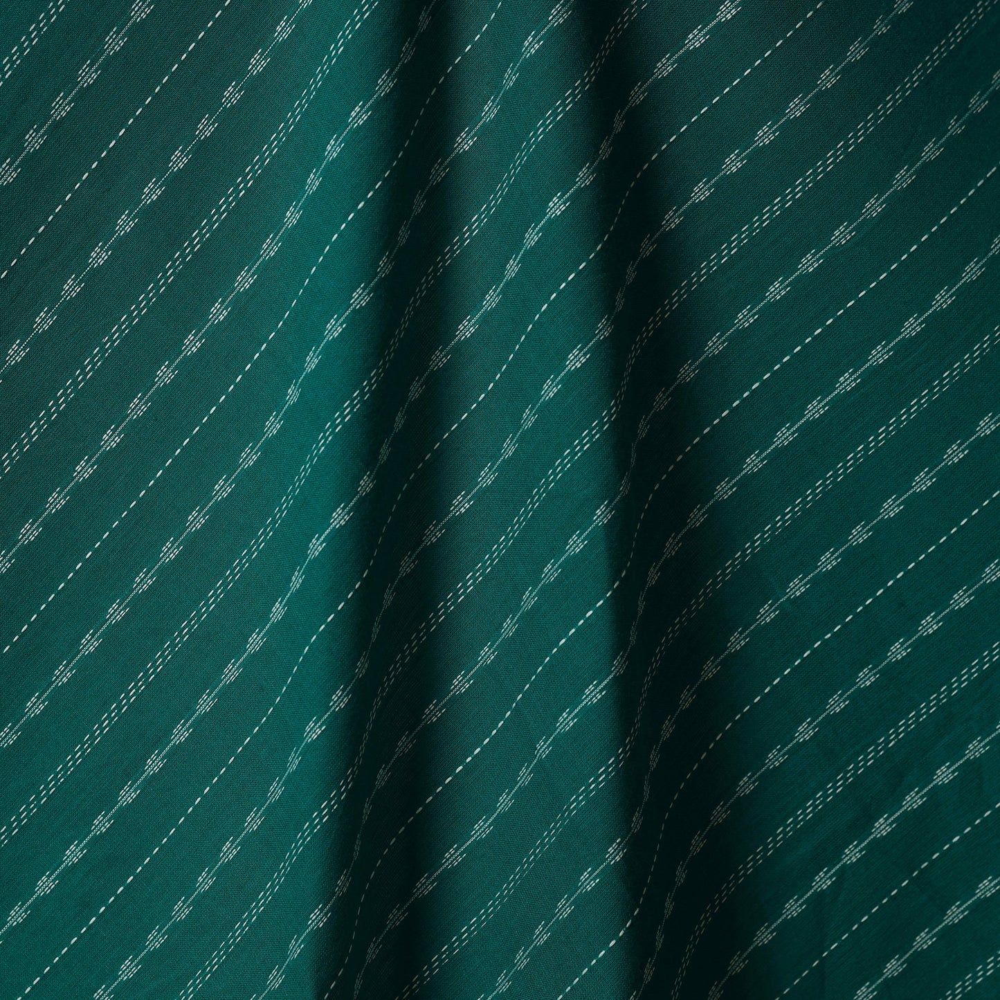 Green - prewashed cotton jacquard fabric 16 - handcrafted