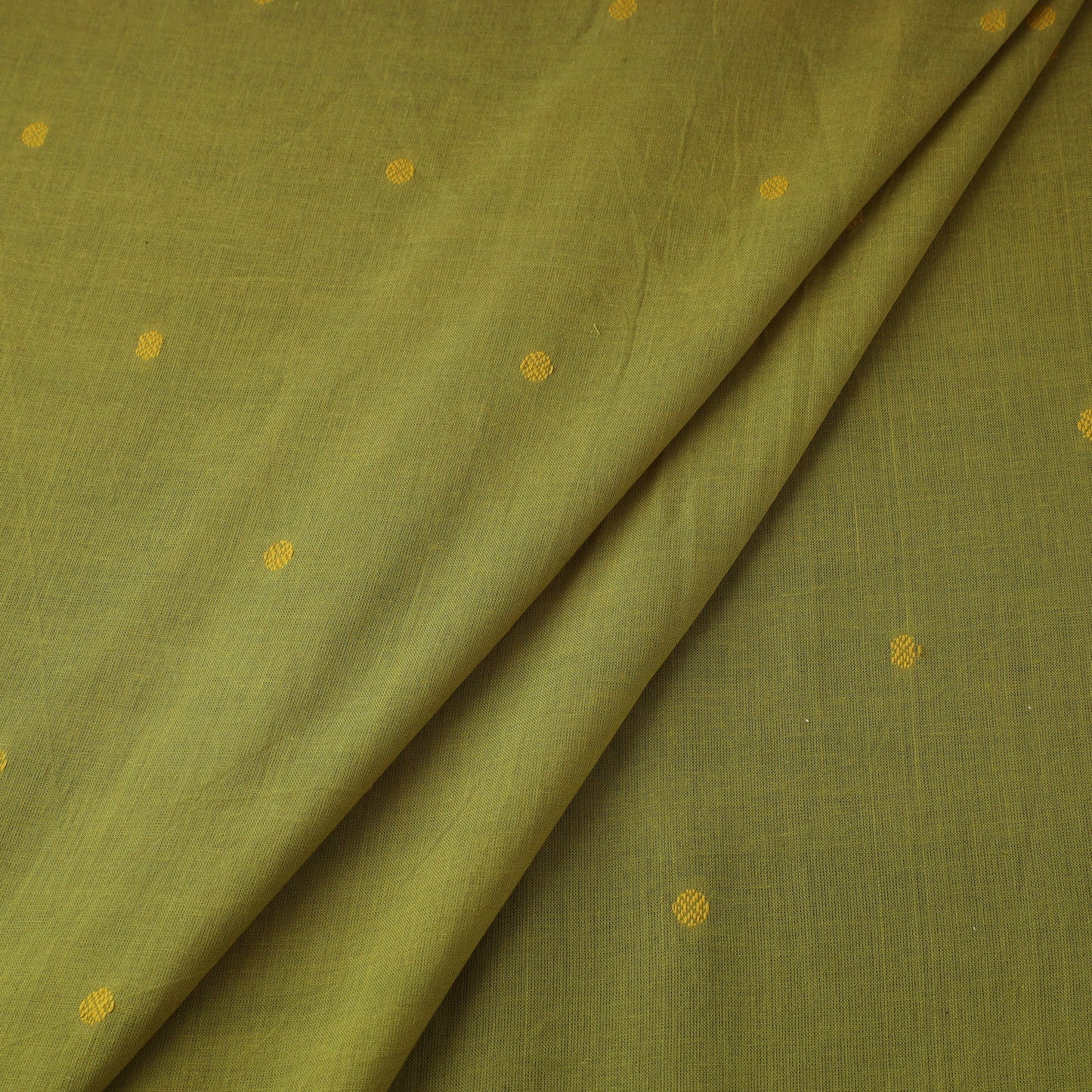 Green Prewashed Cotton Jacquard Fabric