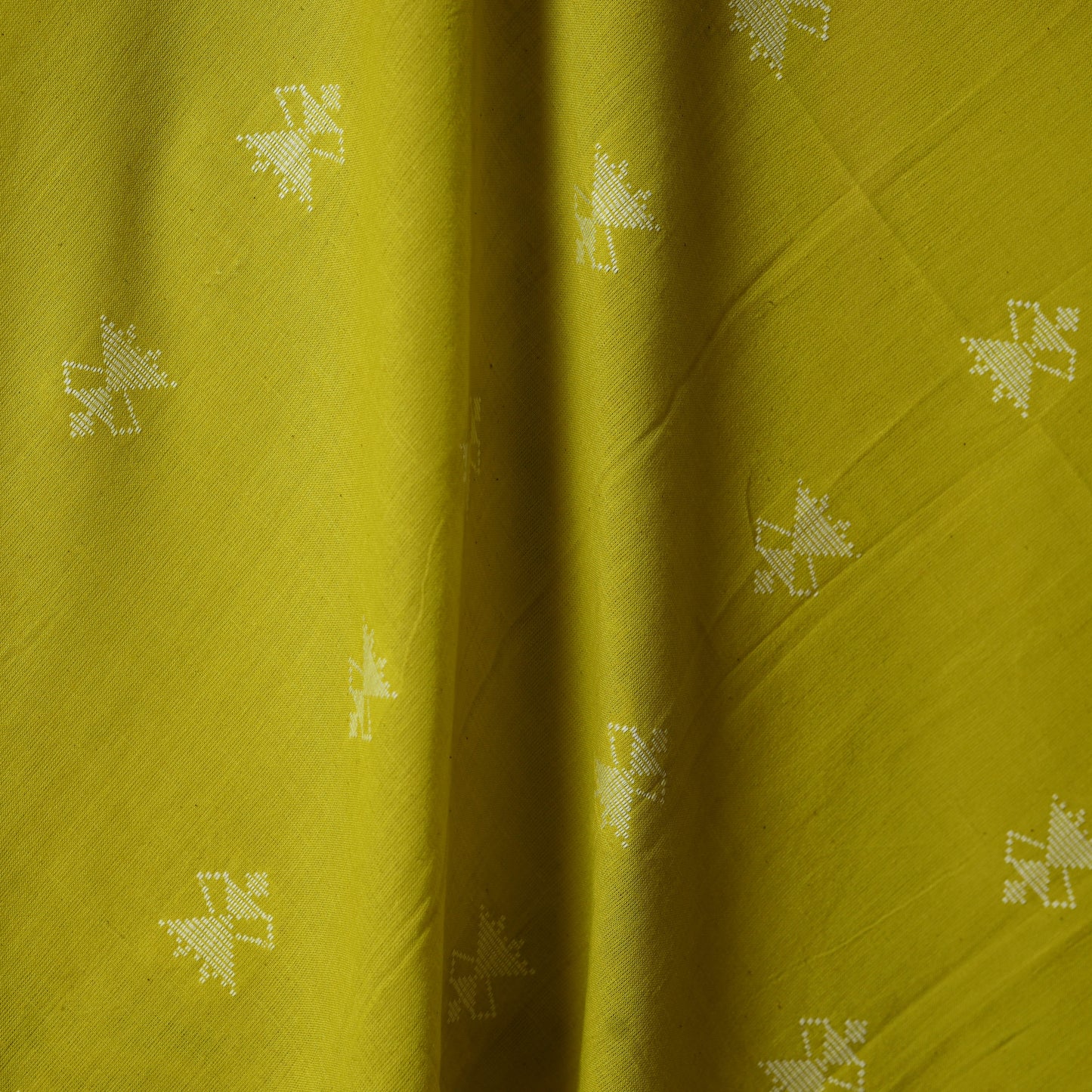 Green - prewashed cotton jacquard fabric 17 - handcrafted