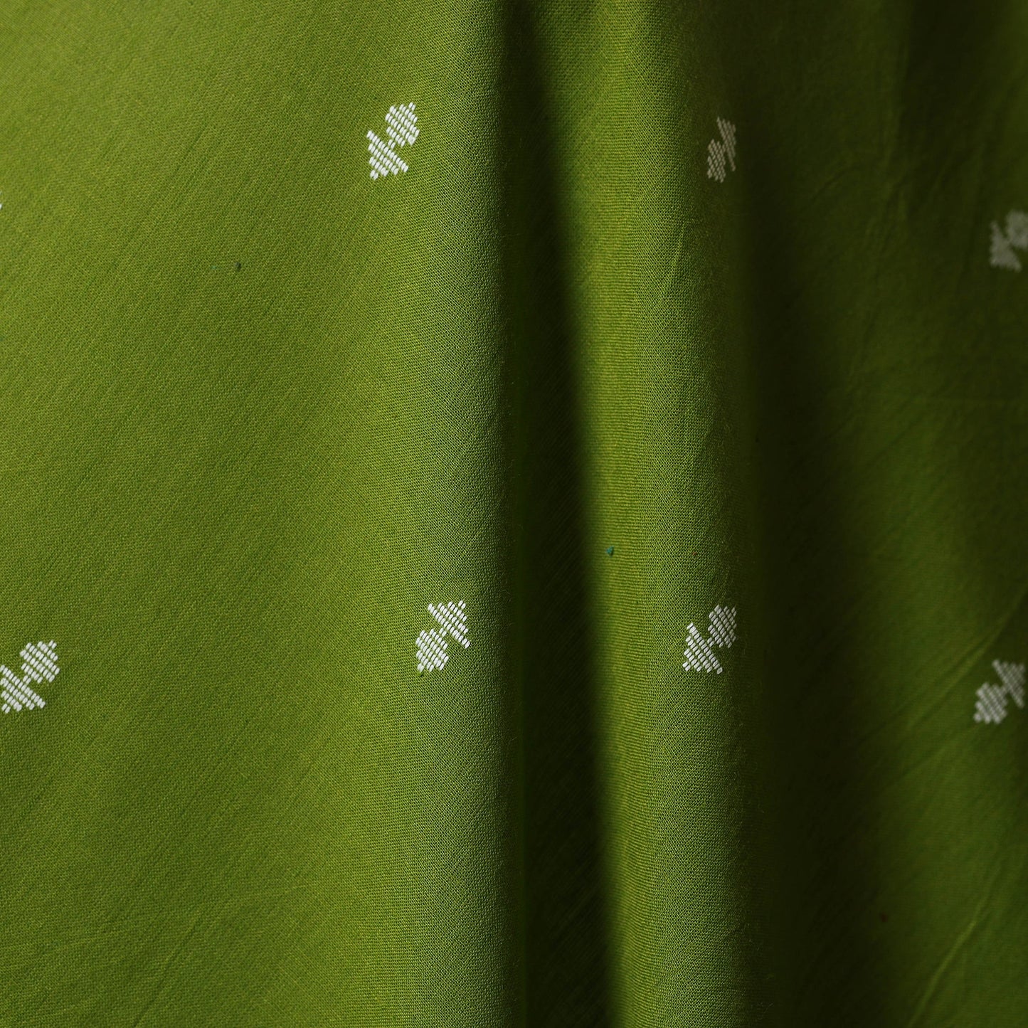 Green - prewashed cotton jacquard fabric 17 - handcrafted