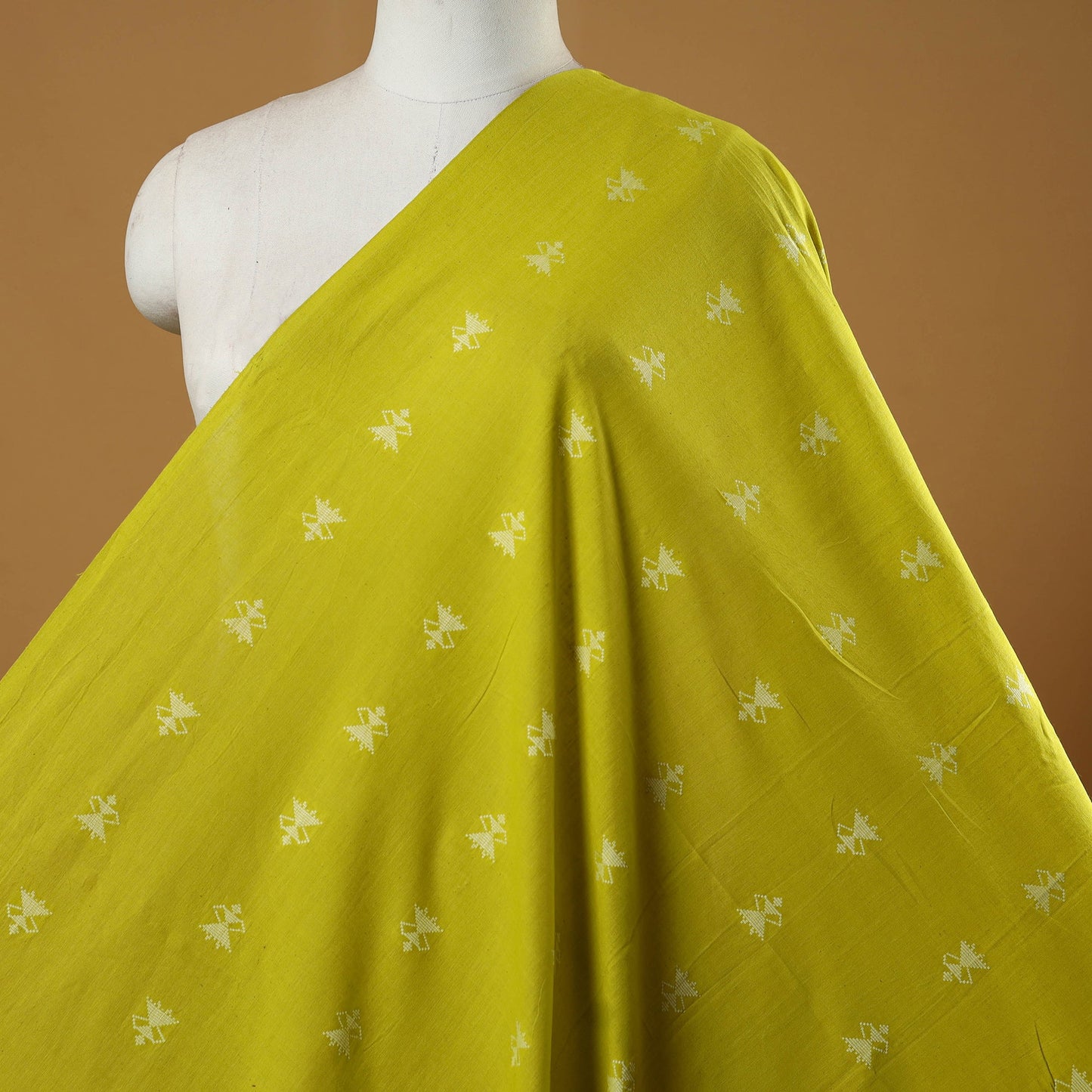 Green - prewashed cotton jacquard fabric 17 - handcrafted