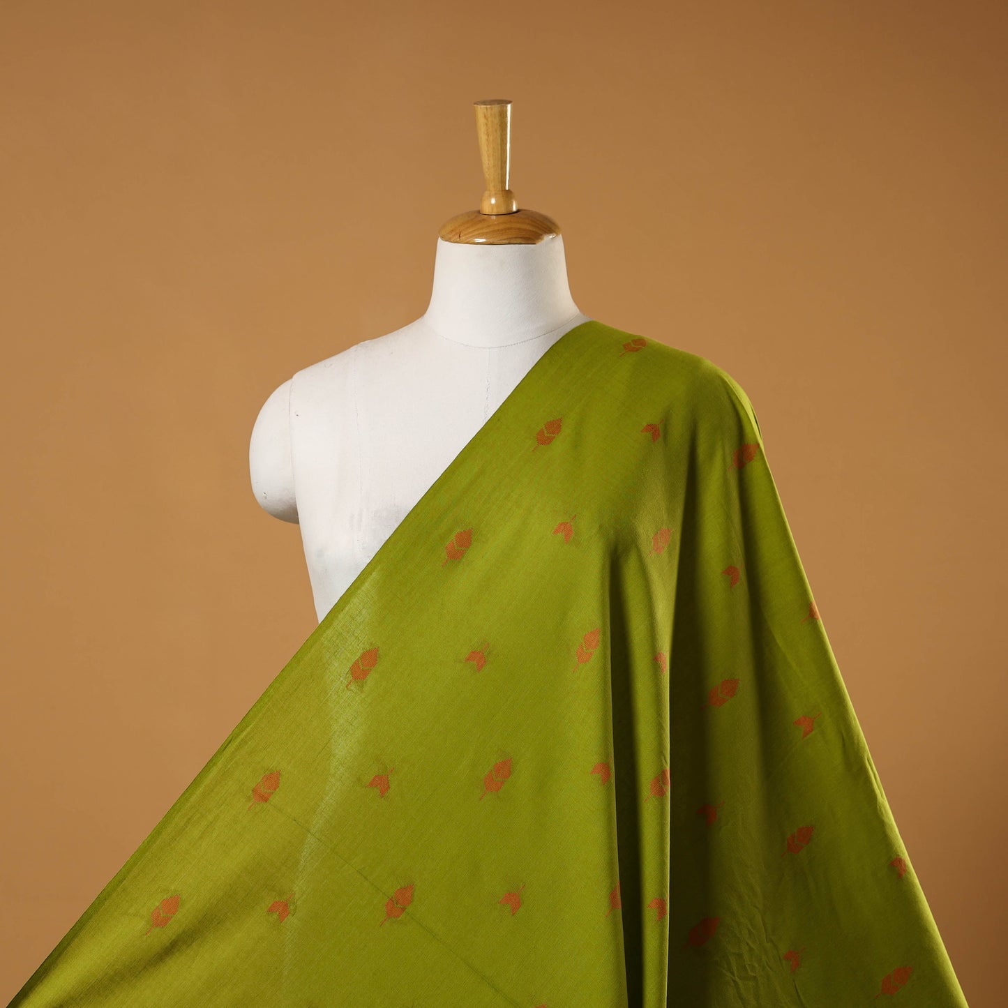 Green - prewashed cotton jacquard fabric 18 - handcrafted