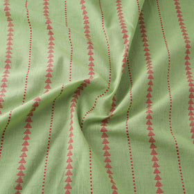 Green Prewashed Cotton Jacquard Fabric