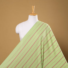 Green Prewashed Cotton Jacquard Fabric