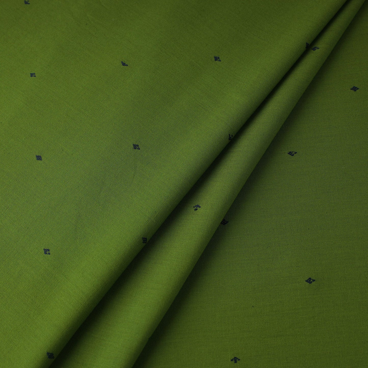 Green Prewashed Cotton Jacquard Fabric