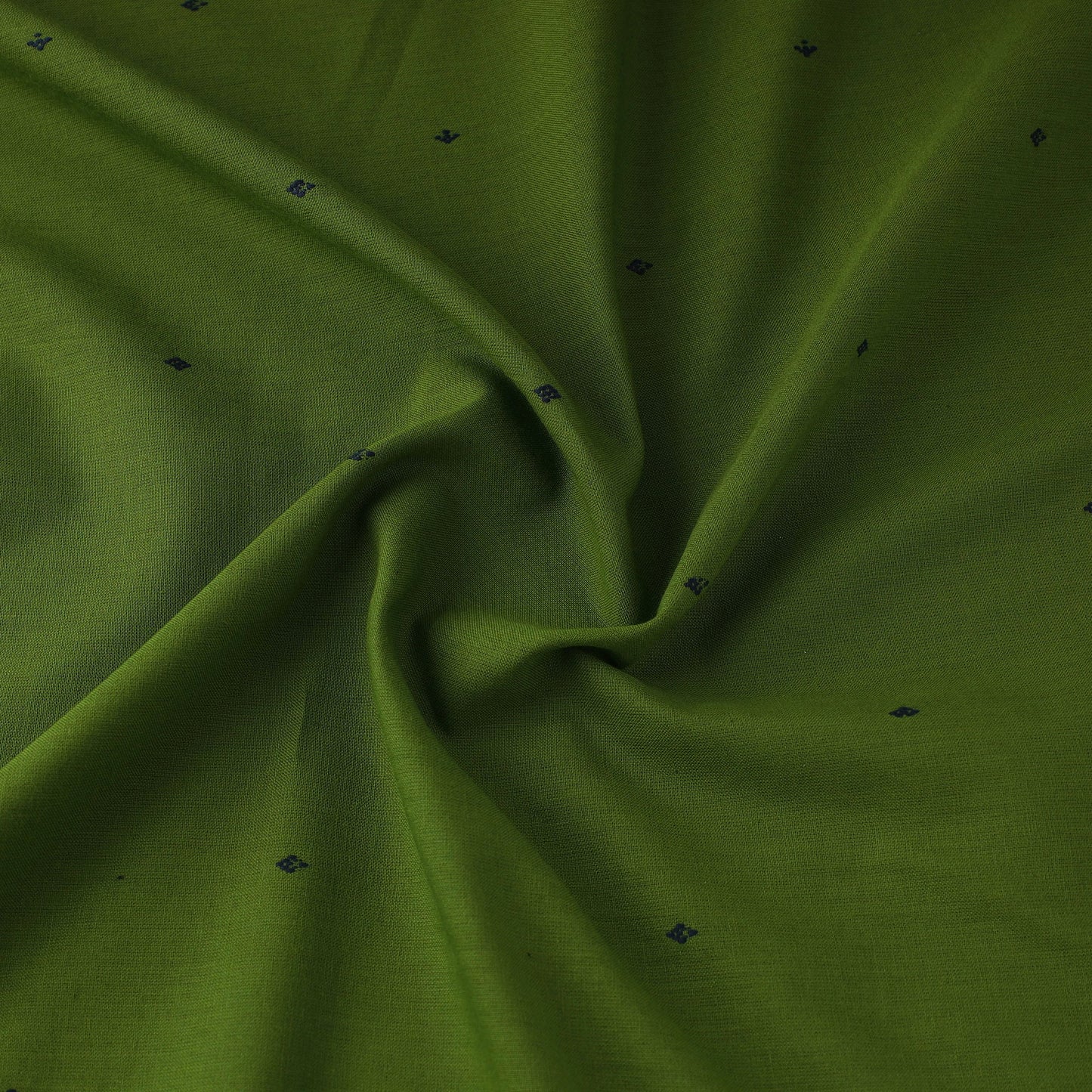 Green Prewashed Cotton Jacquard Fabric
