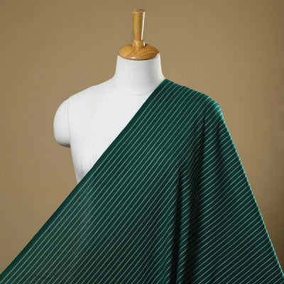 Buy Green Prewashed Cotton Jacquard Fabric