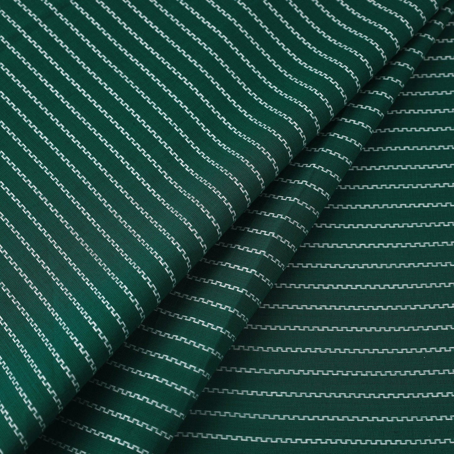 Buy Green Prewashed Cotton Jacquard Fabric