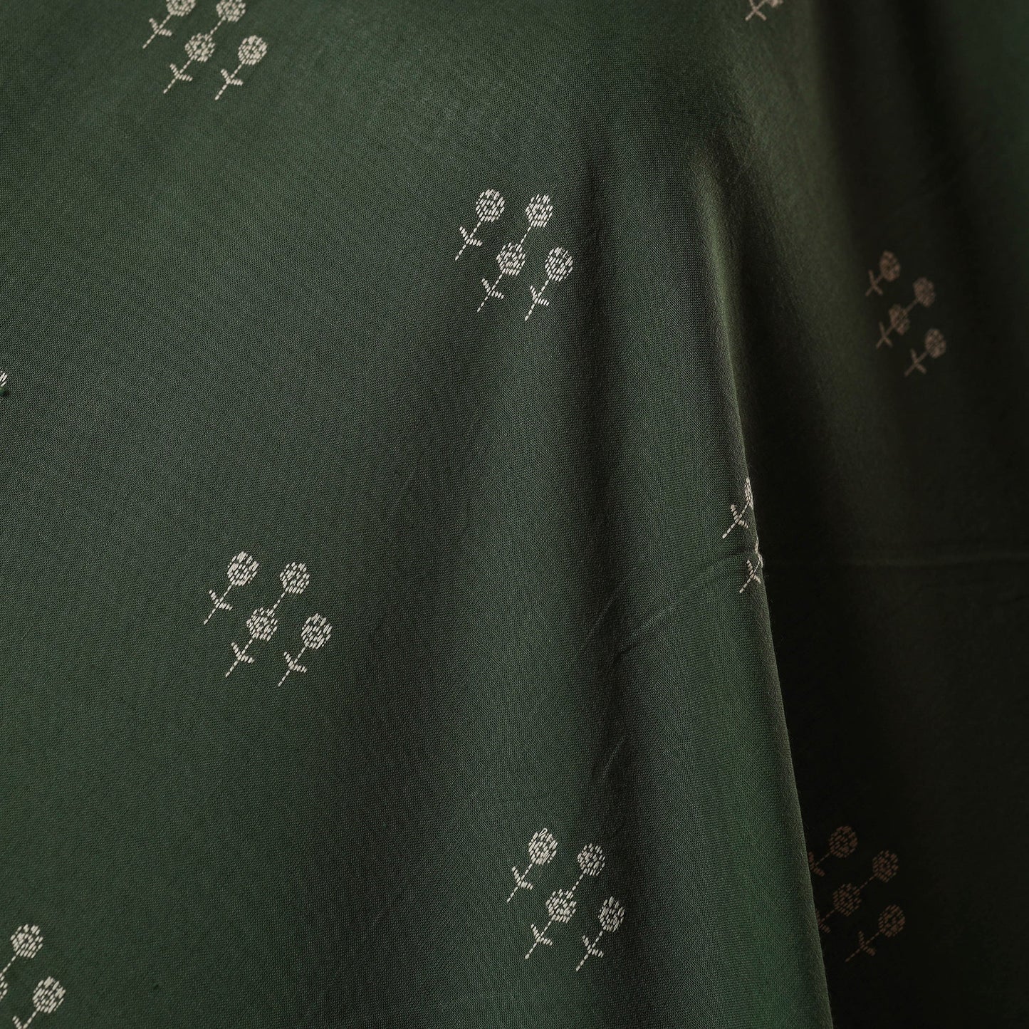 Green - prewashed cotton jacquard fabric 30 - handcrafted