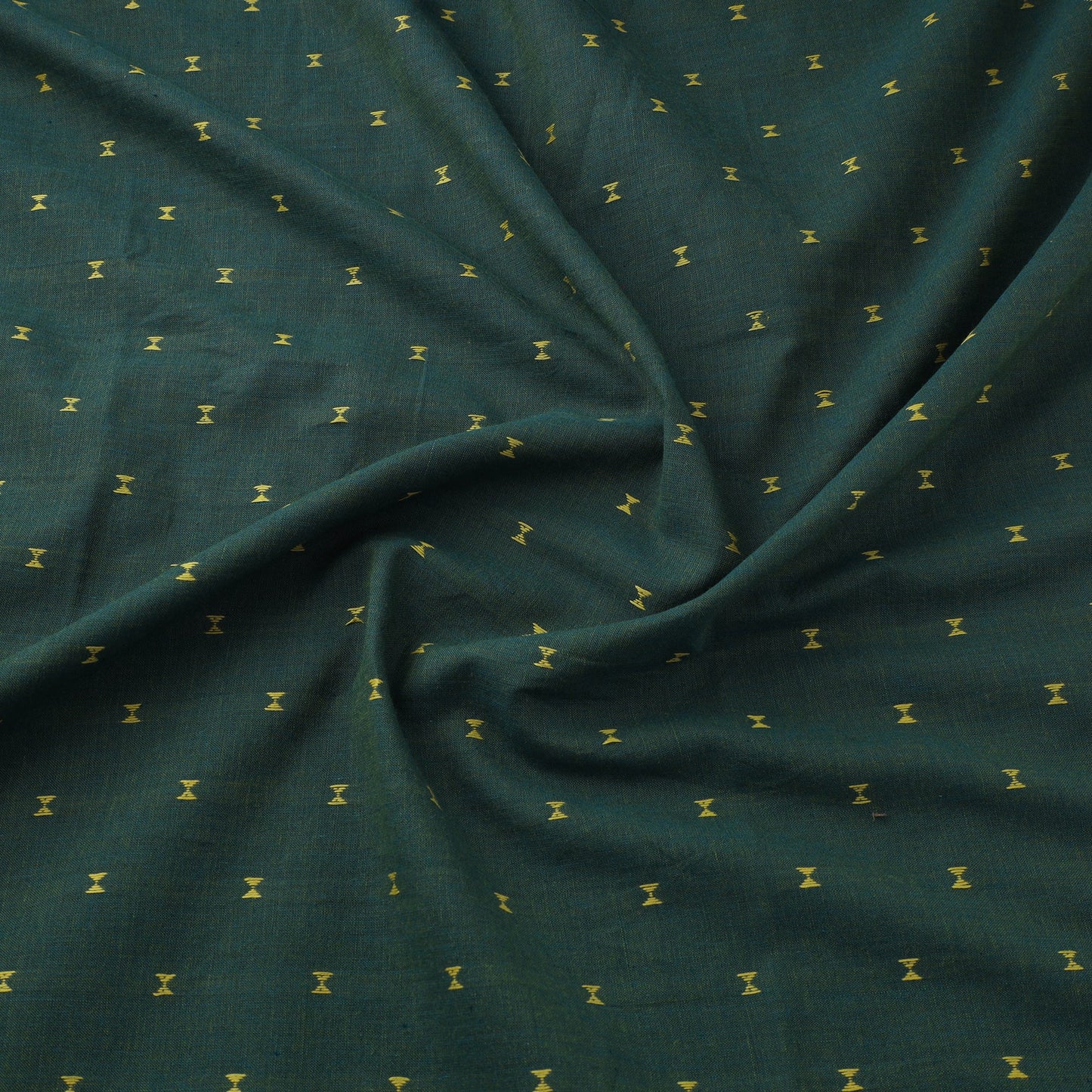 Green Prewashed Cotton Jacquard Fabric
