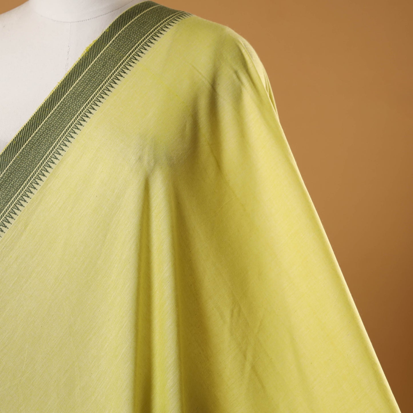 Green - prewashed cotton jacquard fabric 31 - handcrafted