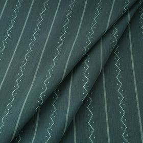 Green Prewashed Cotton Jacquard Fabric
