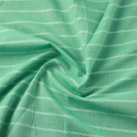 Buy Green Prewashed Cotton Jacquard Fabric
