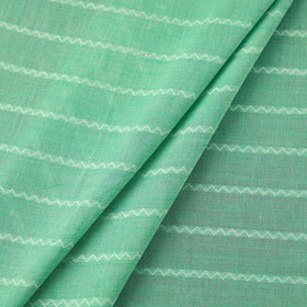 Buy Green Prewashed Cotton Jacquard Fabric
