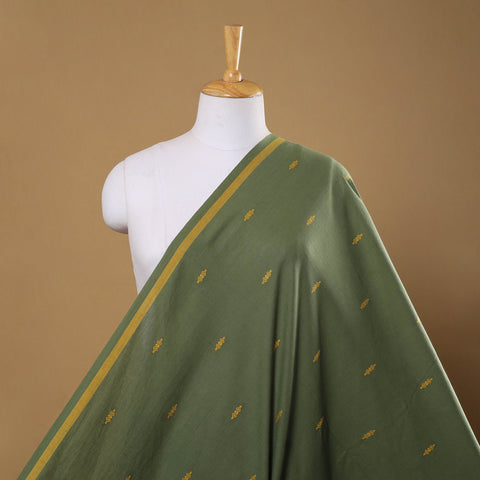 Green Prewashed Cotton Jacquard Fabric