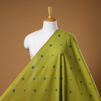 Green - prewashed cotton jacquard fabric 39 - handcrafted