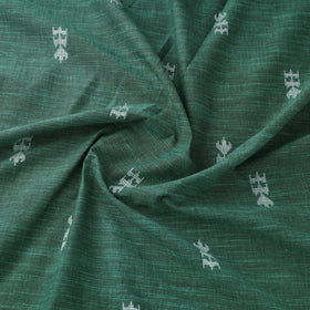 Green Prewashed Cotton Jacquard Fabric