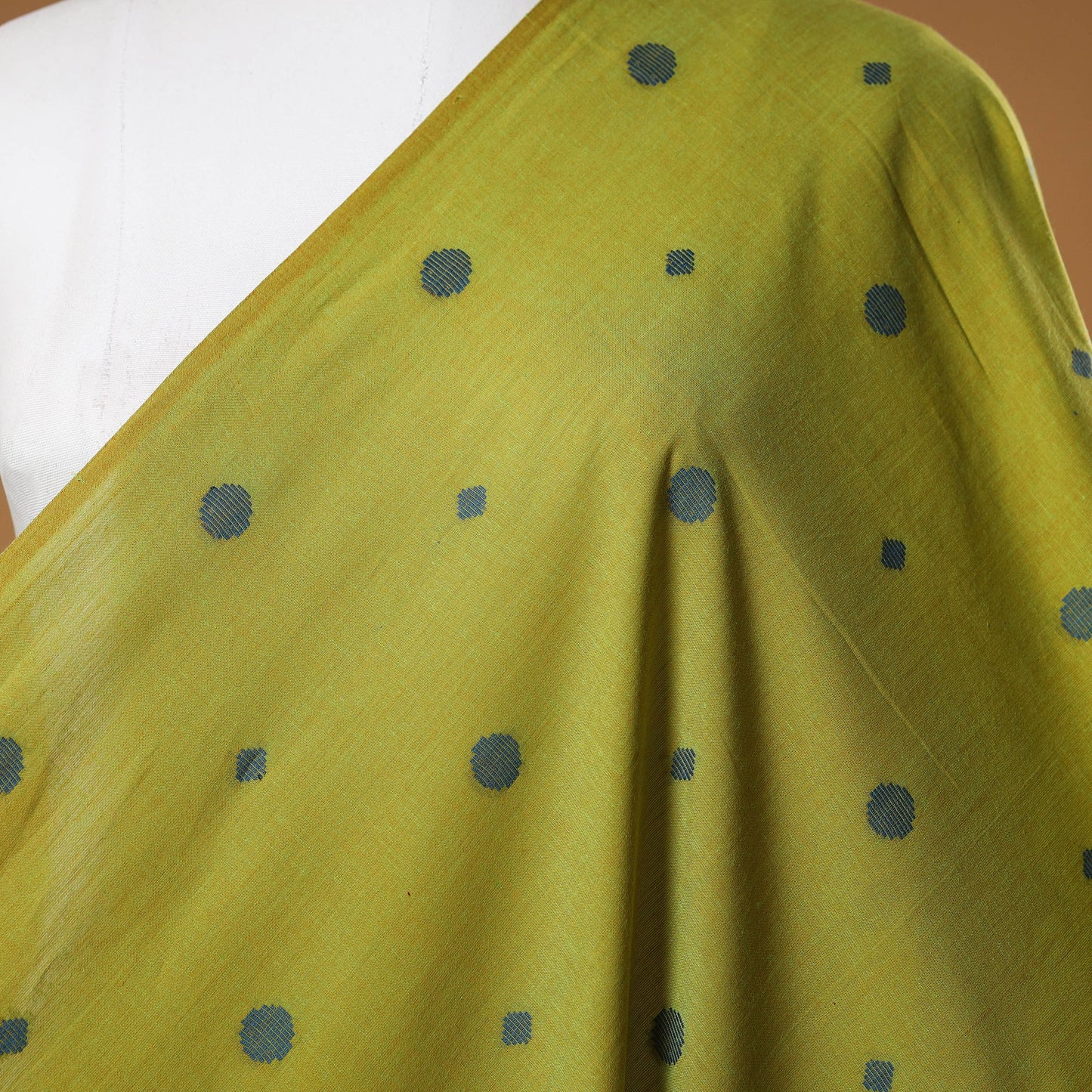 Green - prewashed cotton jacquard fabric 39 - handcrafted