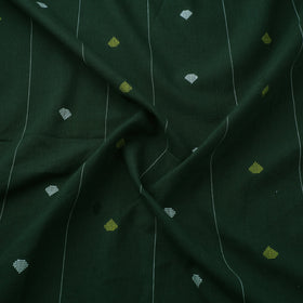 Green Prewashed Cotton Jacquard Fabric