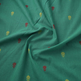 Green - prewashed cotton jacquard fabric 49 - handcrafted
