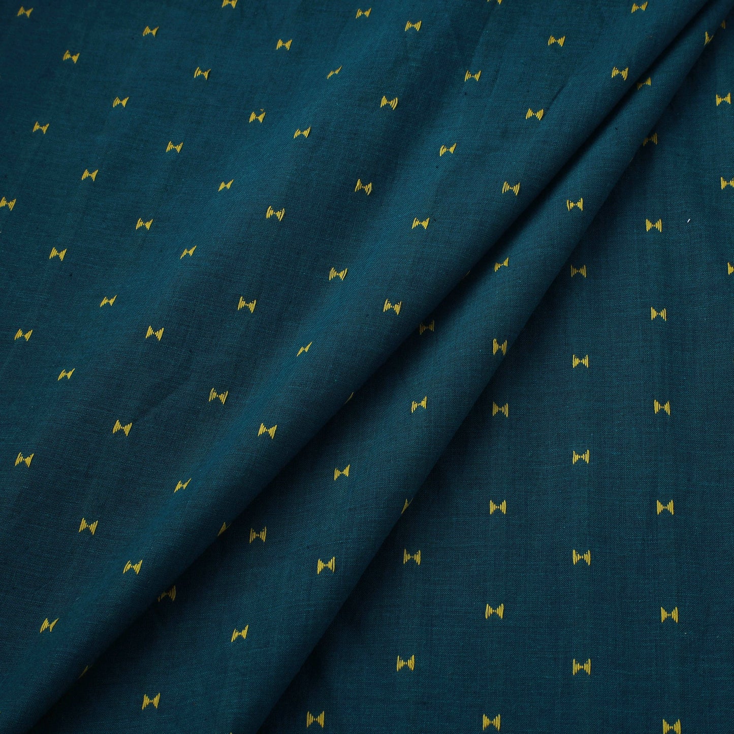 Green Prewashed Cotton Jacquard Fabric