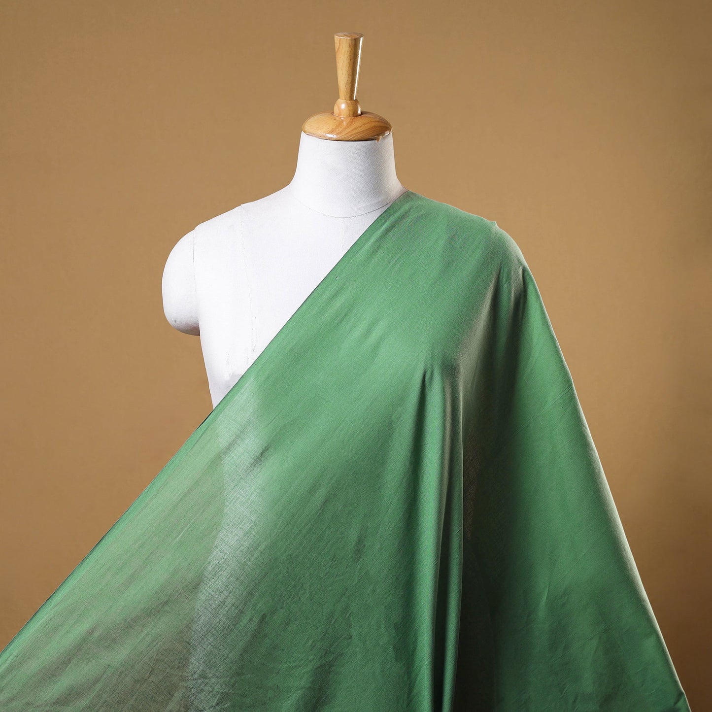 Green Prewashed Cotton Plain Fabric