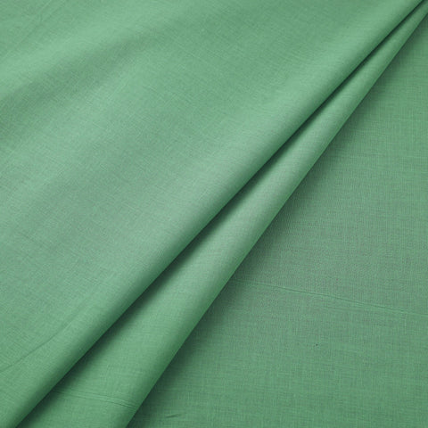 Green Prewashed Cotton Plain Fabric
