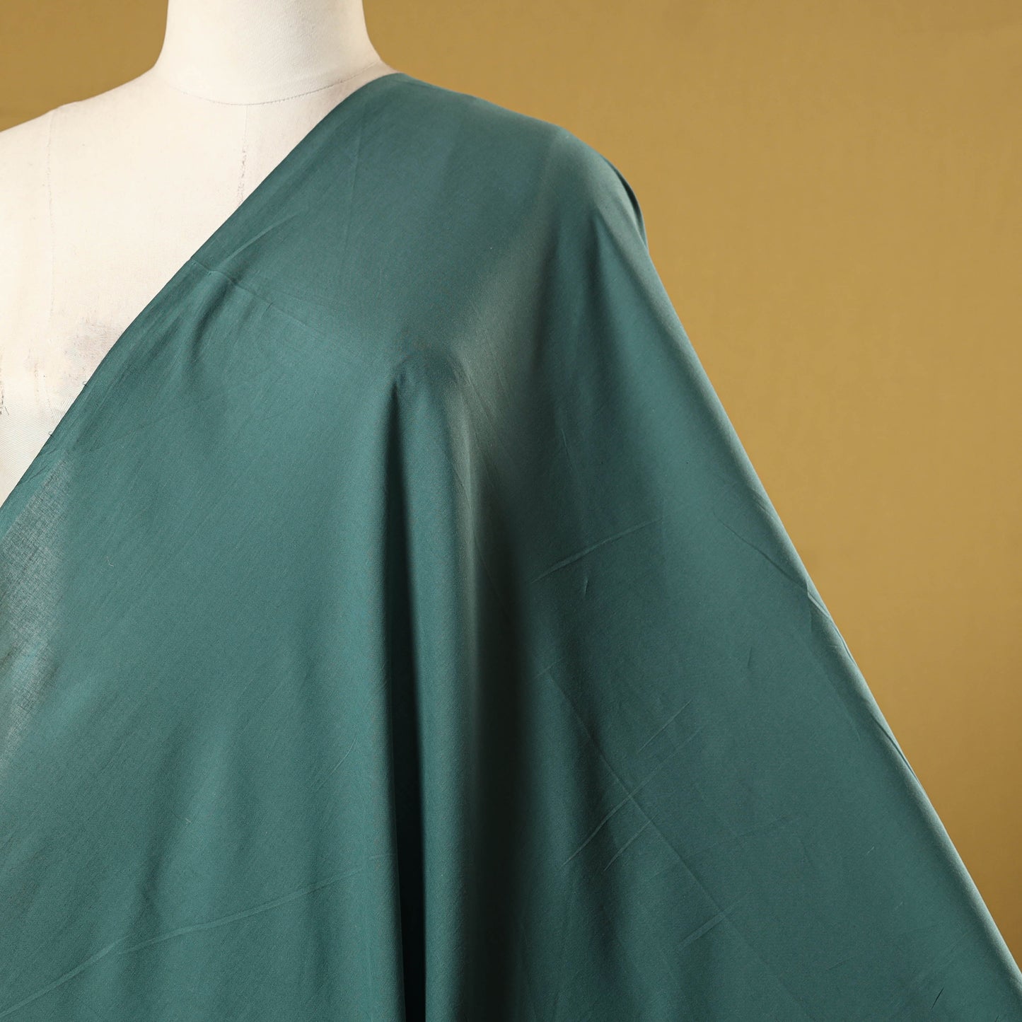 Green - prewashed cotton plain fabric 18 - handcrafted