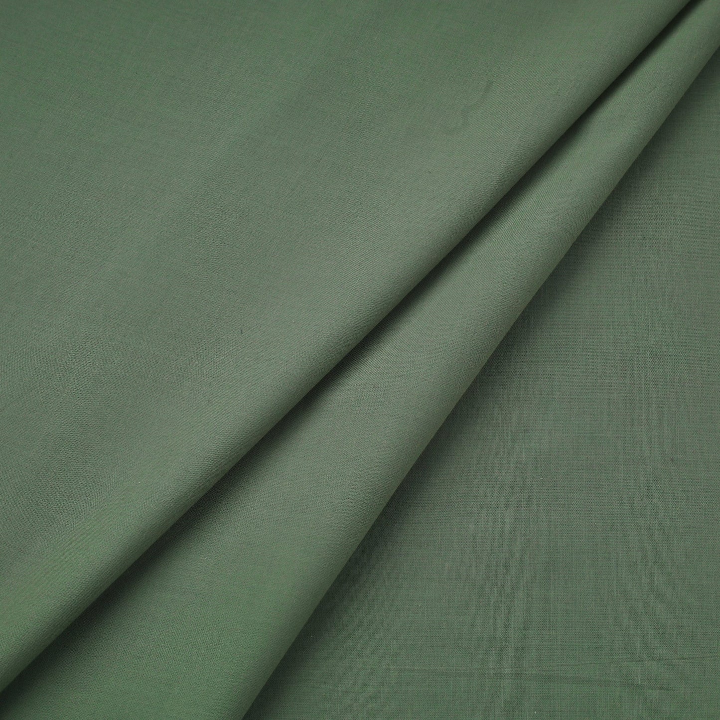 Green Prewashed Cotton Plain Fabric