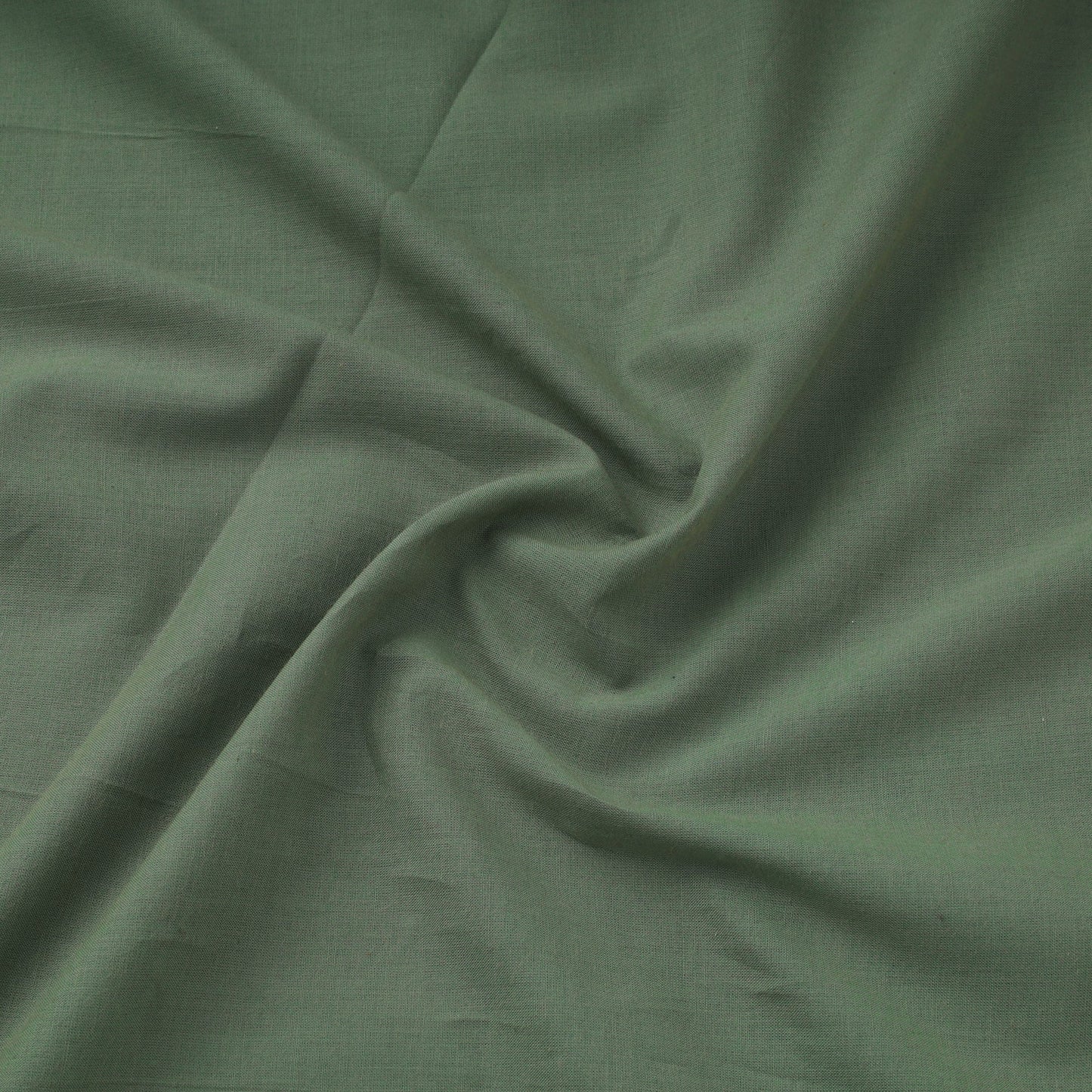 Green Prewashed Cotton Plain Fabric