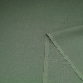 Green Prewashed Cotton Plain Fabric