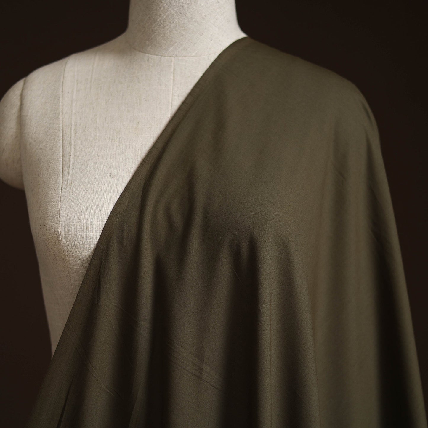 Green - prewashed dyed cotton plain fabric 19 - handcrafted