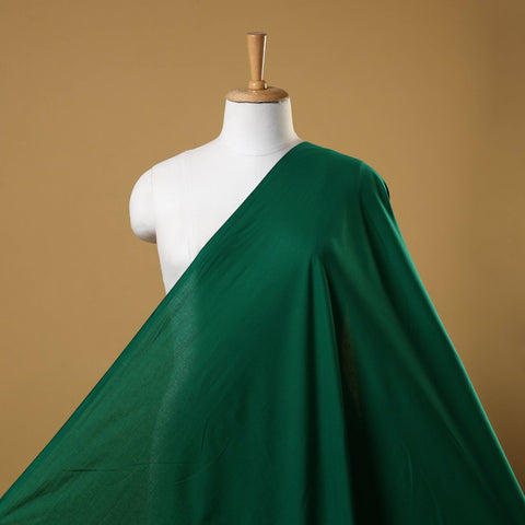 Green Prewashed Cotton Plain Fabric