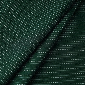  Green Prewashed Running Stitch Plain Cotton Fabric