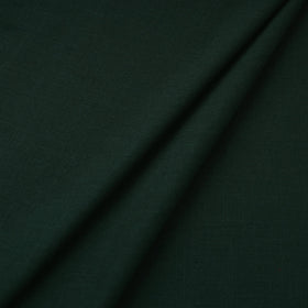 Green Prewashed Slub Cotton Plain Fabric
