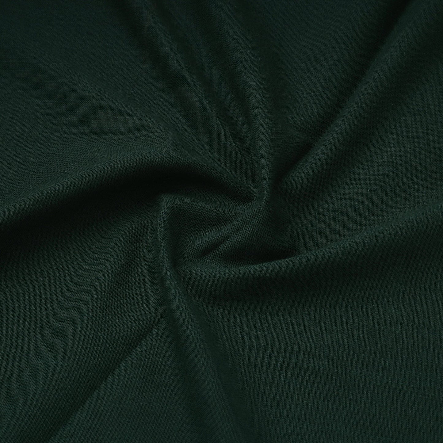 Green Prewashed Slub Cotton Plain Fabric