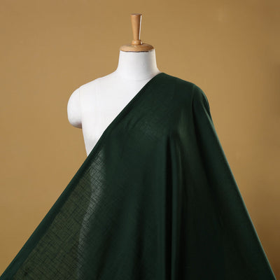 Green Prewashed Slub Cotton Plain Fabric