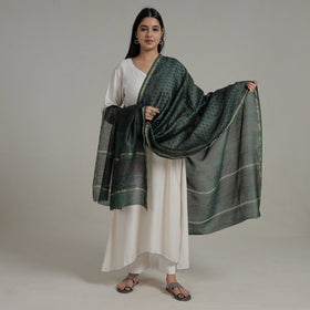  Block Printed Chanderi Silk Bagh Dupatta