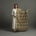 Green - printed chanderi silk bagru dupatta 42 - handcrafted