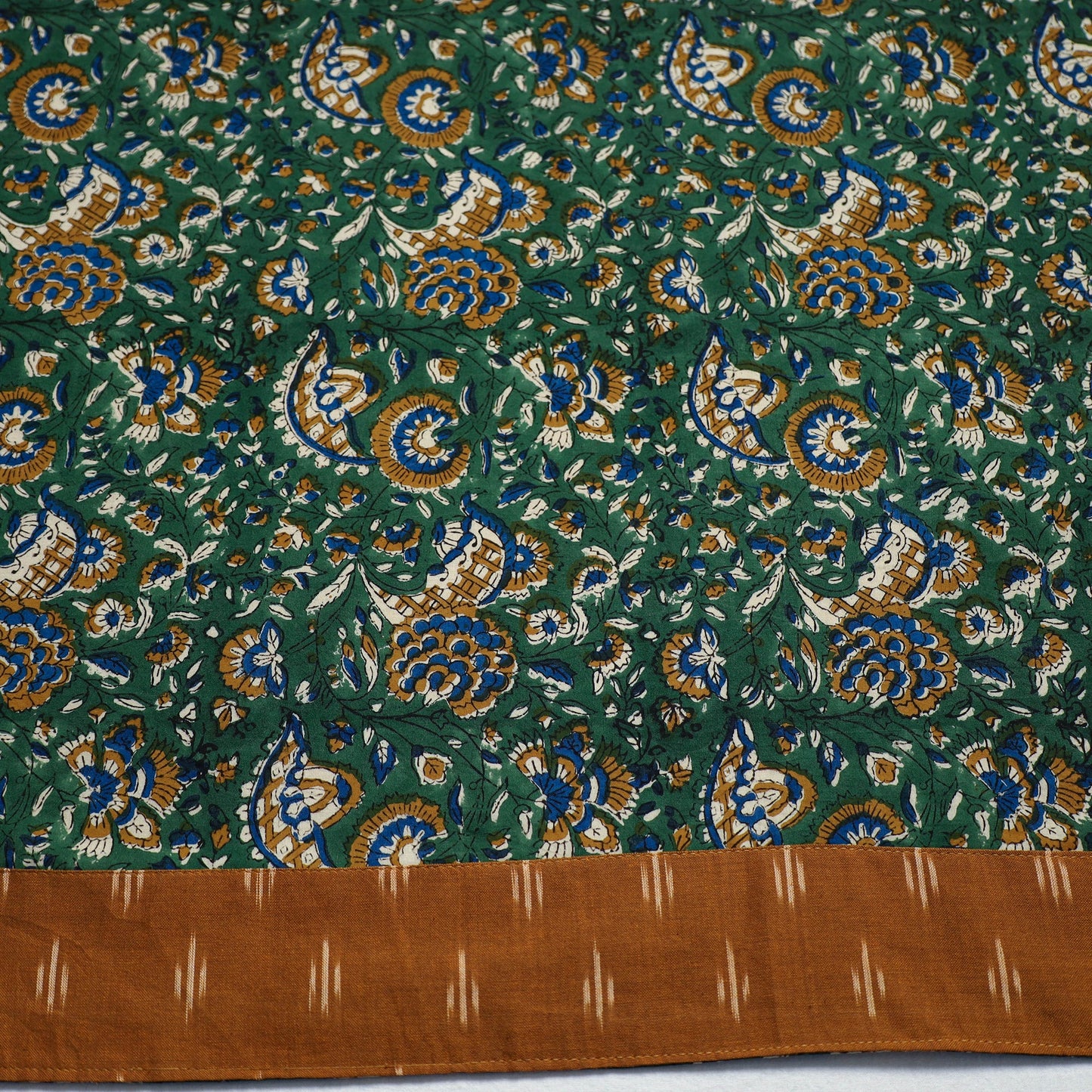Green - Block Printed Cotton Bagru Blouse Piece 10
