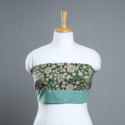 Buy Block Printed Cotton Kalamkari Blouse Piece Online