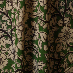 Green - printed cotton kalamkari fabric 05 - handcrafted