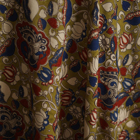 Printed cotton kalamkari fabric 15 - handcrafted