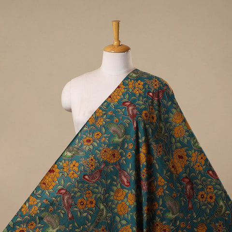 Printed cotton kalamkari fabric 15 - handcrafted