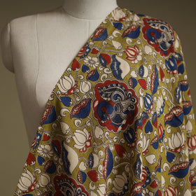 Printed cotton kalamkari fabric 15 - handcrafted
