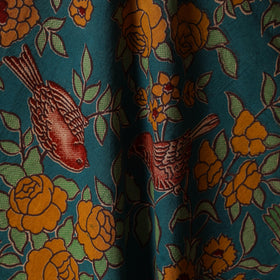 Printed cotton kalamkari fabric 15 - handcrafted